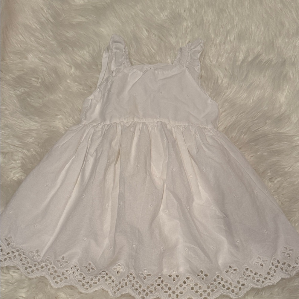 GAP White Eyelet Casual Kids Dress
